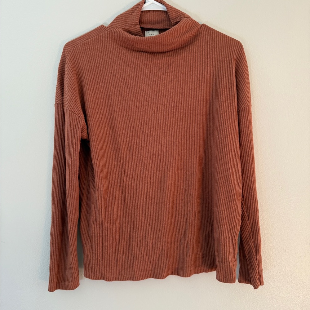 a new day Women's Cowl Neck Sweater in Rust